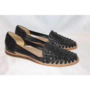 Nisolo Leather Sandal Huarache Women's BLACK NEW $138
